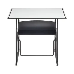 Safco Standing Desks<AlphaBetter 26" - 42" Plastic/Steel Adjustable Desk, White/Black (1208DE)