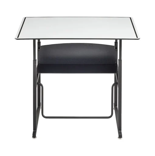 Safco Standing Desks<AlphaBetter 26" - 42" Plastic/Steel Adjustable Desk, White/Black (1208DE)