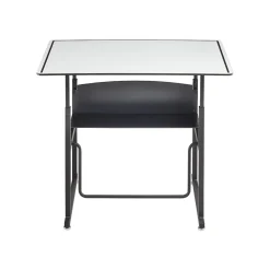 Safco Standing Desks<AlphaBetter 26" - 42" Plastic/Steel Adjustable Desk, White/Black (1208DE)