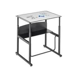 Safco Standing Desks<AlphaBetter 26" - 42" Plastic/Steel Adjustable Desk, White/Black (1203DE)