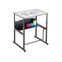 Safco Standing Desks<AlphaBetter 26" - 42" Plastic/Steel Adjustable Desk, White/Black (1203DE)