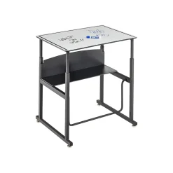 Safco Standing Desks<AlphaBetter 26" - 42" Plastic/Steel Adjustable Desk, White/Black (1203DE)