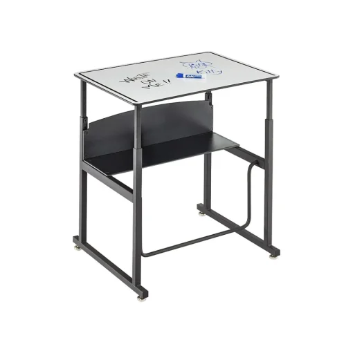 Safco Standing Desks<AlphaBetter 26" - 42" Plastic/Steel Adjustable Desk, White/Black (1203DE)