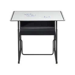 Safco Standing Desks<AlphaBetter 26" - 42" Plastic/Steel Adjustable Desk, White/Black (1209DE)