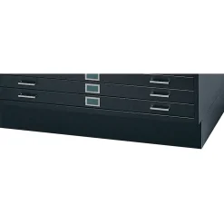 Safco File Cabinets<Closed Base Flat File Cabinet, Black (4995BLR)