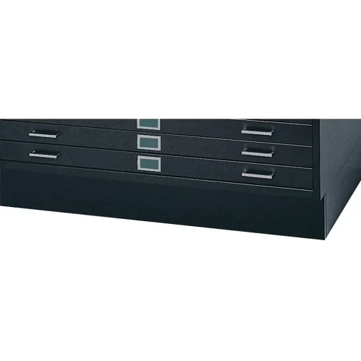 Safco File Cabinets<Closed Base Flat File Cabinet, Black (4995BLR)