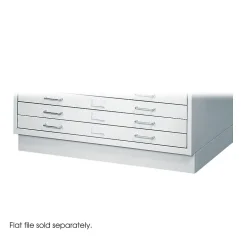 Safco File Cabinets<Closed Base for 5-Drawer Steel Flat File, Light Gray, Letter (4970LG)