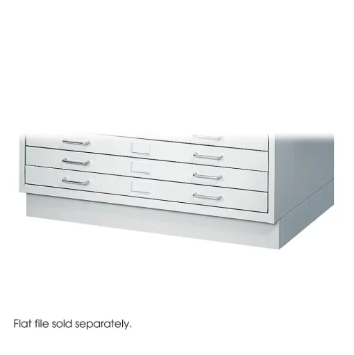 Safco File Cabinets<Closed Base for 5-Drawer Steel Flat File, Light Gray, Letter (4970LG)