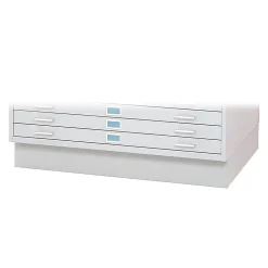 Safco File Cabinets<Closed Base for Flat File Cabinet 4994, Not Assembled, White (4995WHR)