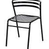 Safco Folding & Stacking<CoGo Steel Outdoor/Indoor Stacking Chair, Black, 2/Carton (4360BL)