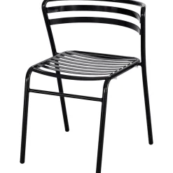 Safco Folding & Stacking<CoGo Steel Outdoor/Indoor Stacking Chair, Black, 2/Carton (4360BL)