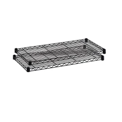 Safco Shelving<Commercial Extra 2-Shelf Metal Shelf, 48", Black (5242BL)