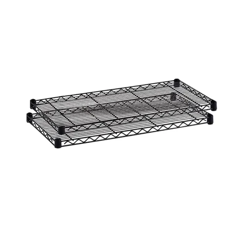 Safco Shelving<Commercial Extra 2-Shelf Metal Shelf, 48", Black (5242BL)