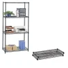 Safco Shelving<Commercial Extra 2-Shelf Metal Shelf, 36", Black (5243BL)