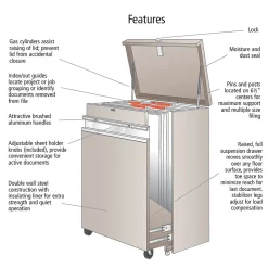 Safco File Cabinets<2-Drawer Mobile File Cabinet, Specialty Size, Lockable, 45"H x 32"W x 21.5"D, Beige (5023AH)
