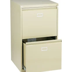Safco File Cabinets<2-Drawer Vertical File Cabinet, Sand, 24"D (5039)