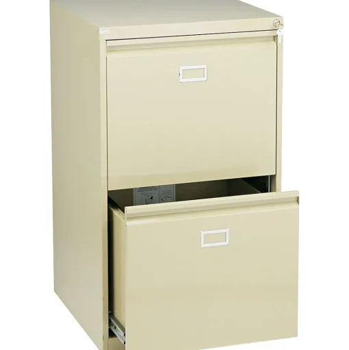 Safco File Cabinets<2-Drawer Vertical File Cabinet, Sand, 24"D (5039)