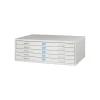 Safco File Cabinets<Facil 5-Drawer Flat File Cabinet, Stackable, Gray, Specialty (4972LG)