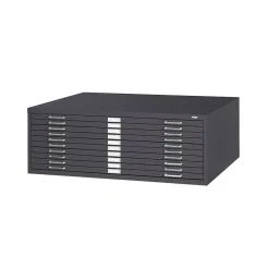 Safco File Cabinets<® Graphic Arts 10-Drawer Steel Flat File For 30" x 42" Documents, Black