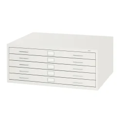 Safco File Cabinets<® Graphic Arts 5-Drawer Steel Flat File For 24" x 36" Documents, White