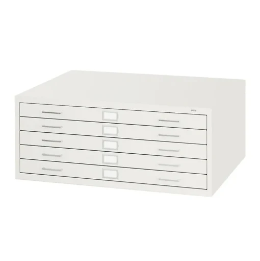 Safco File Cabinets<® Graphic Arts 5-Drawer Steel Flat File For 24" x 36" Documents, White