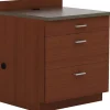 Safco Storage Cabinets<36"H Modular Break Room Three Drawer Base Cabinet, Mahogany/Slate (1703MH)
