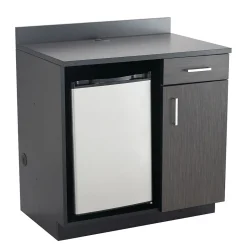 Safco Storage Cabinets<36"H Modular Break Room Appliance Base Cabinet, Asian Night/Black (1705AN)