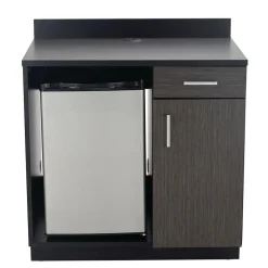 Safco Storage Cabinets<36"H Modular Break Room Appliance Base Cabinet, Asian Night/Black (1705AN)
