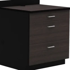 Safco Storage Cabinets<36"H Modular Break Room Three Drawer Base Cabinet, Asian Night/Black (1703AN)