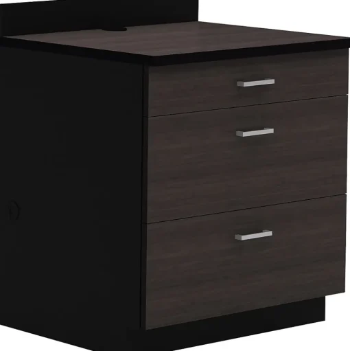 Safco Storage Cabinets<36"H Modular Break Room Three Drawer Base Cabinet, Asian Night/Black (1703AN)