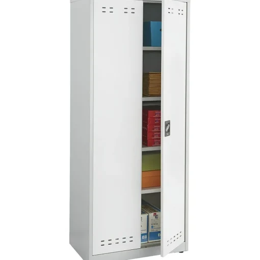 Safco Storage Cabinets<72"H Steel Storage Cabinet, Gray