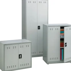 Safco Storage Cabinets<72"H Steel Storage Cabinet, Gray