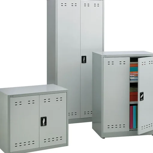 Safco Storage Cabinets<72"H Steel Storage Cabinet, Gray