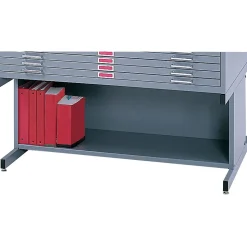 Safco File Cabinets<High Base Flat File Cabinet; Gray (4977GR)