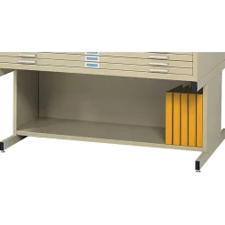 Safco File Cabinets<High Base Flat File Cabinet, Tropic Sand (4977TS)