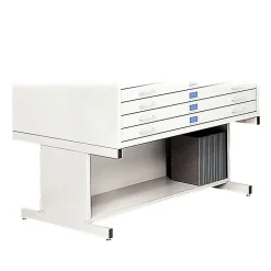 Safco File Cabinets<® High Base For 4998 Flat File, White