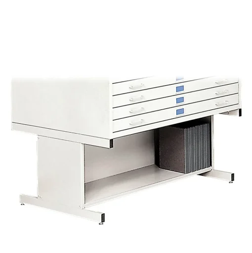 Safco File Cabinets<® High Base For 4998 Flat File, White