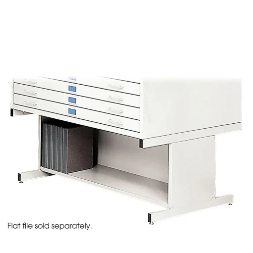 Safco File Cabinets<® High Base For 4998 Flat File, White