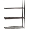 Safco Shelving<Industrial Add-On Unit 4-Shelf Wire, 48.03", Black (5292BL)