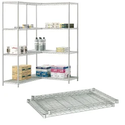 Safco Shelving<Industrial Extra 2-Shelf Metal Shelf, 36", Metallic Gray (5290GR)