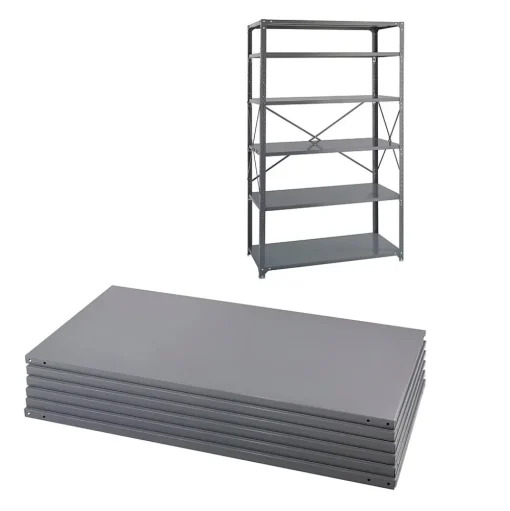 Safco Shelving<Industrial Metal Stand Alone, 48", Dark Gray (6255)