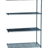 Safco Shelving<Industrial 4-Shelf Wire Unit, 48", Black (5295BL)