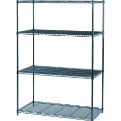 Safco Shelving<® Industrial Wire Shelving, Starter Kit, 48Wx24"D
