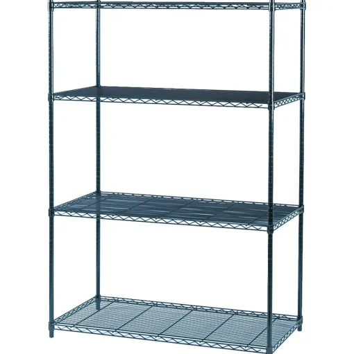 Safco Shelving<® Industrial Wire Shelving, Starter Kit, 48Wx24"D