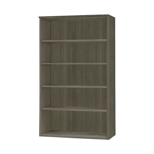 Safco Bookcases<Medina Bookcase, Gray Steel, 5 Shelf, 68"H