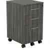 Safco File Cabinets<Medina 3-Drawer Mobile Vertical File Cabinet, Letter Size, Lockable, 26.75"H x 15.5"W x 18"D, Gray (MNBBFLGS)