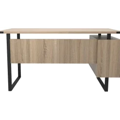 Safco Office Desks<Mirella SOHO 62"W Desk with Built-In Pedestal, Sand Dune (5513SDD)