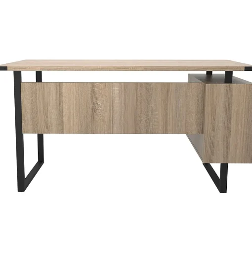 Safco Office Desks<Mirella SOHO 62"W Desk with Built-In Pedestal, Sand Dune (5513SDD)