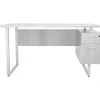 Safco Office Desks<Mirella SOHO 62"W Desk with Built-In Pedestal, White Ash (5513WAH)