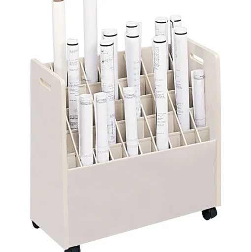 Safco File Cabinets<® Mobile Files, for Large Roll, Tube Size: 2-3/4x2-3/4", 50 Tubes/file
